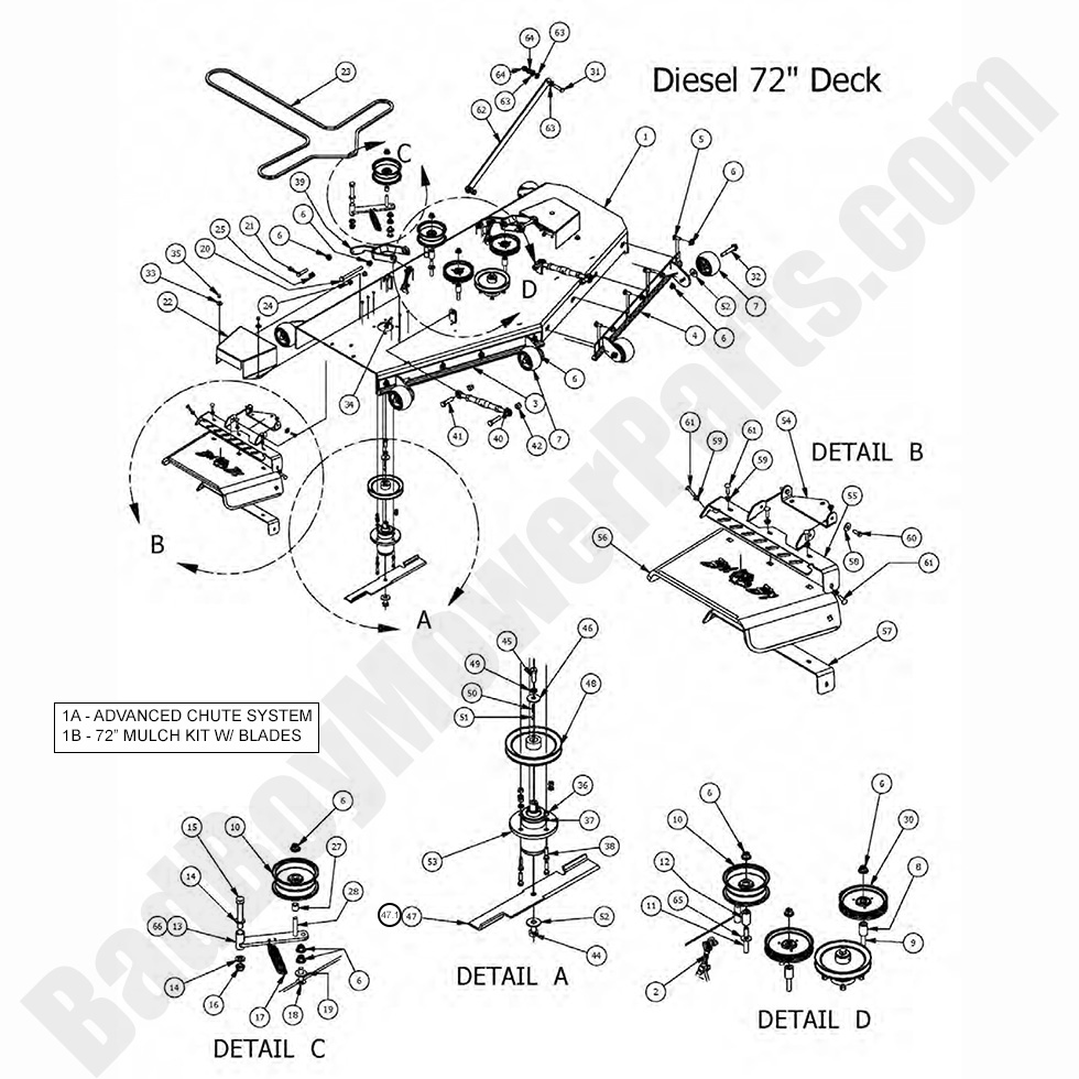 1567 - Bad Boy Mower Parts Lookup > 2017 > Diesel - 1500cc > 72\" Deck Assembly